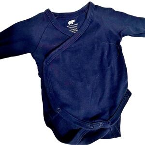 Monica + andy Organic Cotton Long-sleeve kimono-style bodysuit